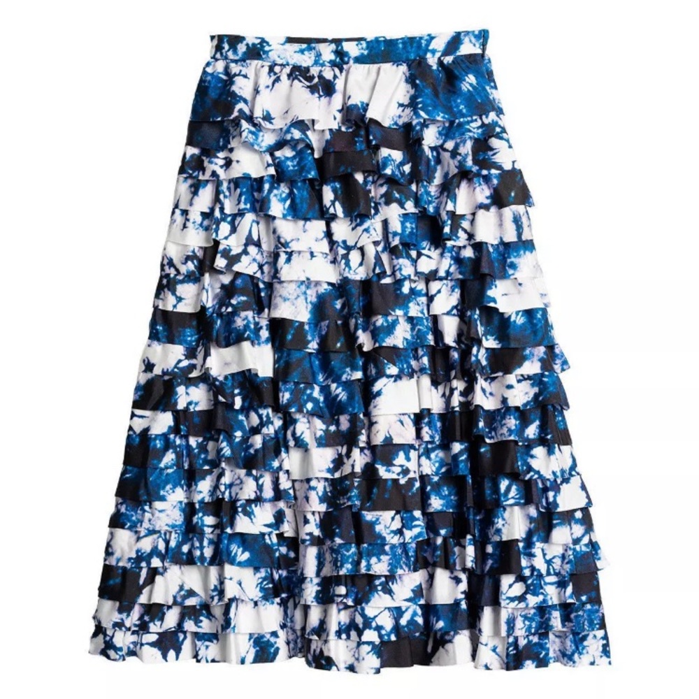 Cynthia Rowley Layered Silk Space Dye Skirt